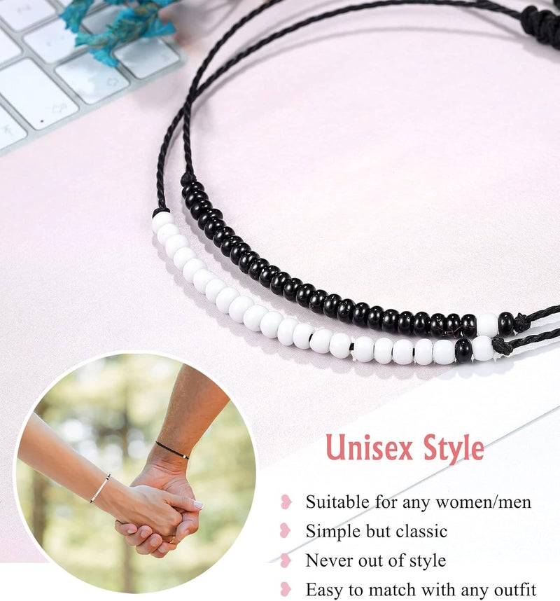 UNGENT THEM Pinky Promise Matching Bracelet for Couples Soulmate Man Distance Relationship Gifts for Women Men Him Her… - Image 3
